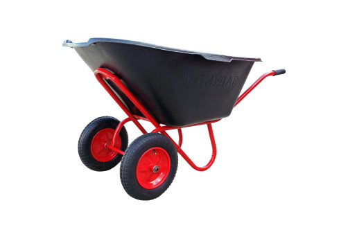 Industrialist 2-wheel anti-impact wheelbarrow, 180 liters (air wheel)