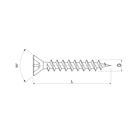 Universal self-tapping screw 3.0*20 white zinc (pack/1 thousand pieces) AKS
