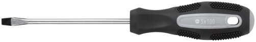 Отвертка "Мастер", CrV сталь, прорезиненная ручка 5х100 мм SL