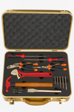 Explosion-proof tool kit (14 pieces) BeCu No.AA19-14, HORTZ