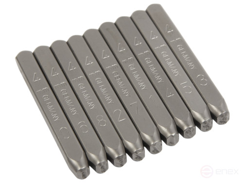 The stamps are digital 4mm (HRC 60+-2 deg. DIN 1451) JTC