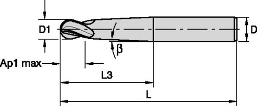 Фреза F4AL1000AWX30L150 KC639M