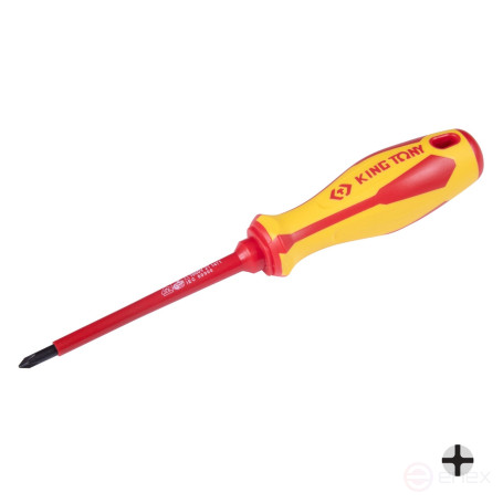 Phillips Phillips screwdriver, PH1, 100 mm, dielectric KING TONY 14710104