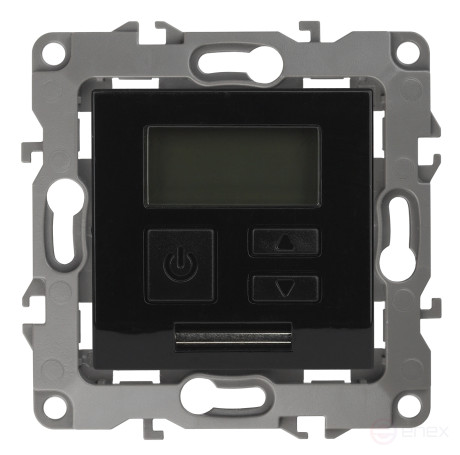 12-4111-06 ERA Thermostat Universal 230V-Imah16A, IP20, Era 12, black