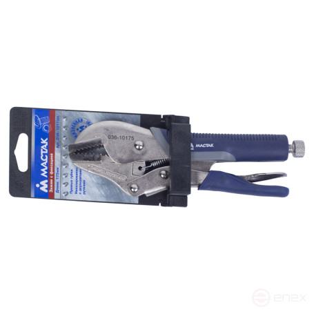 175 mm locking clamp, with straight jaws MASTAK 036-10175H