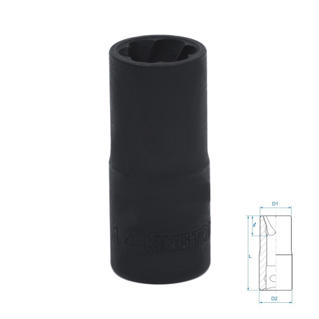Head for damaged fasteners 1/2", 14 mm KING TONY 9TD403-14M