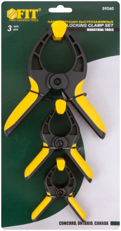Nylon quick-release clamps, set of 3 pcs. (75x40 mm / 100x50 mm / 150x80 mm)
