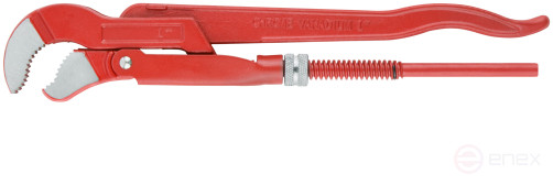 Gas pipe wrench 45 gr. ( type S ) tools steel 1" (300 mm)
