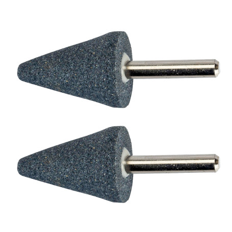 Conical shaped abrasive nozzles with a round spout for rough grinding with a shank of 6 mm - 2 pcs.