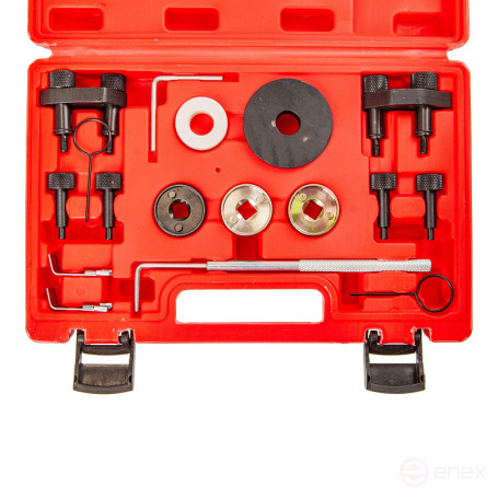 A set of clamps for servicing ER-86725 engines of the VAG 1.8/2.0 TSI group in the EUREKA /1/10 case