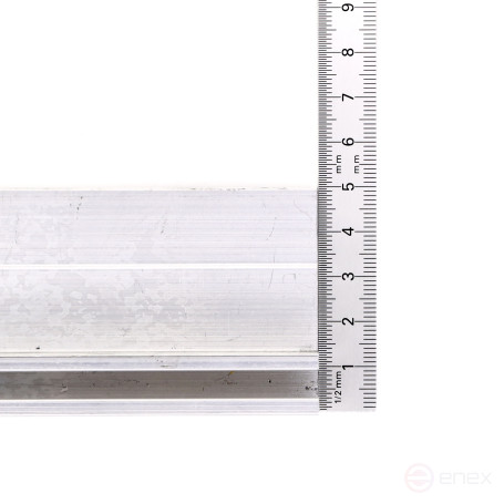 The profile is F-shaped 2500*50*13,5 (base 8.0), material aluminum (EB-1274)