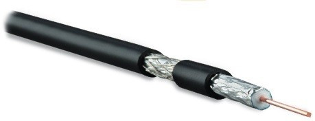 COAX-RG6-OUTDOOR-500 (500 m) Coaxial cable RG-6, 75 ohms (TV, SAT, CATV), core - 18 AWG, for external laying (-40°C – +60°C), outer diameter 6.9mm, PE