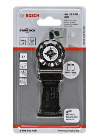 Submersible saw blade BIM AIZ 32 APB Wood and Metal 50 x 32 mm, 2608661629