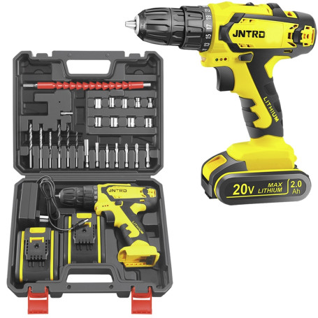 Drill-screwdriver GOODKING K5-200228 in a case, 20V, 40Nm, 2 batteries, 2A*h