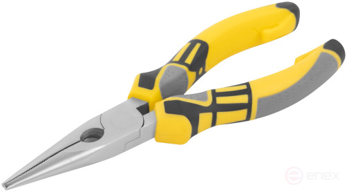 Тонконосы "Смарт", трехцветные прорезиненные ручки, никелевое покрытие 160 мм