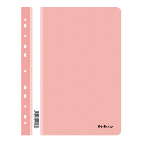 The folder is a plastic folder. perf. Berlingo, A4, 180 microns, flamingo