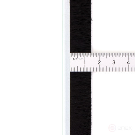 Strip brush linear sealer 2500*20*5 , pile height 15 mm PPL black 0.15 (EB-1211)