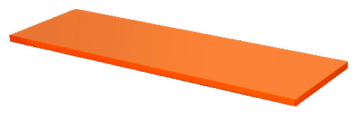 Lower tray for workbenches, 1800x504x30 mm orange