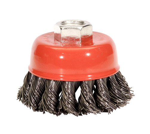 Brush for ear M14/65 mm cup steel twisted