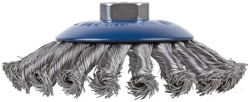 Щетка для УШМ, М14, тип "Тарелка", крученая проволока 0,5 мм, 125 мм, CUTOP Profi