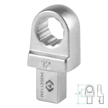 Folding nozzle of the "FIT" series, 12 mm, 9x12 mm KING TONY 34502112M