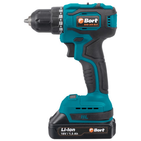 Cordless screwdriver drill BORT BAB-20X-BLK (2x1.5Ah)