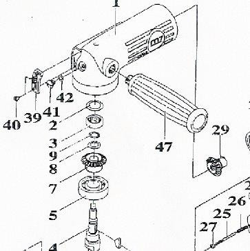 MIGHTY SEVEN Repair Kit for pneumatic grinder (USM) QB-135, konich kit