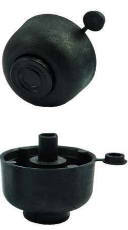 Опора меб. пласт. WPJA-22 h27 регул. черный AKS