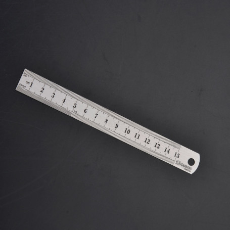 Measuring ruler made of stainless steel, 150 mm.// HARDEN