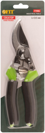 Pruner, overlapping cutting edges, Teflon.blade coating, plastic.handles with soft pads 215 mm