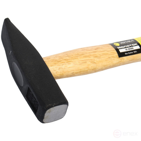 Молоток ER-30300: 300 гр., с деревянной рукояткой ЭВРИКА /1/36 NEW