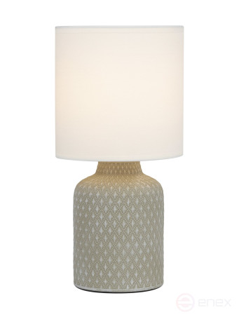 Rivoli Sabrina 7043-501 Table Lamp 1 * E14 40W ceramic grey with lampshade