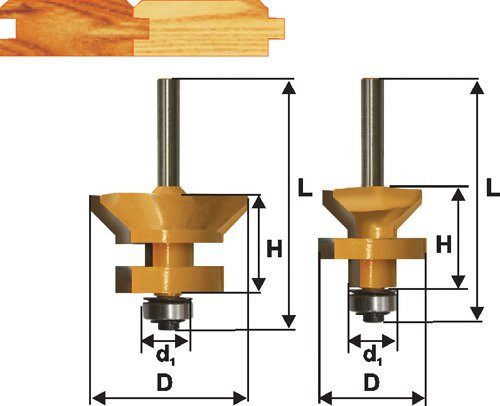 Set of cutters d/IZG lining f50x30mm xv 8mm 2pcs