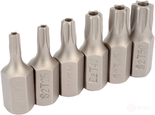 Набор звездочек 6шт.TORX с отверстием (30мм.блистер) АвтоDело (40631)