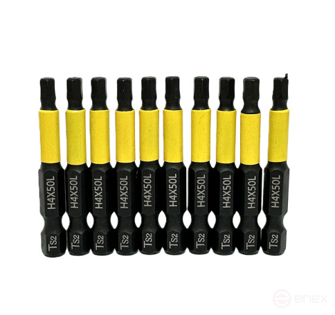 10 магнитных бит Skole H4-50, сталь S2 оригинал BT2-H4050