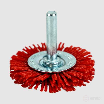 Disc cord brush (abrasive nylon 1.2 mm, P80, diameter 50 mm, shank 6 mm) BERGER BG1737