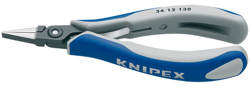 Gripping pliers precision. for electronics, flat wide smooth sponges, L-130 mm, 2-K handles