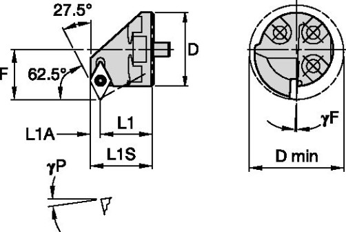 Boring mandrel H2532SDPCL07