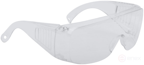 Safety glasses with transparent arches