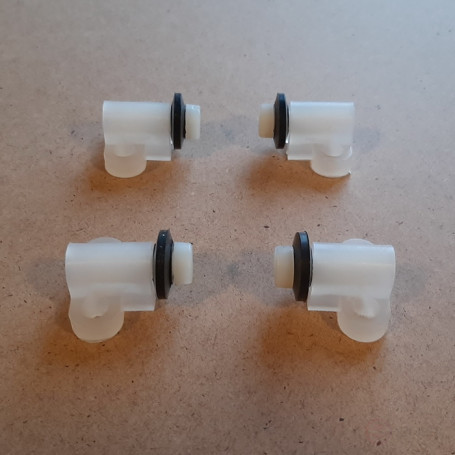 Waterproof rollers for a roll-out floor furniture drawer, 4 pcs. Height 22 mm