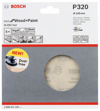 Шлифлист 150 mm, 320, 2608621169