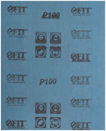 Fabric-based grinding sheets, aluminum-oxide abrasive layer 230x280 mm, 10 pcs. P 100