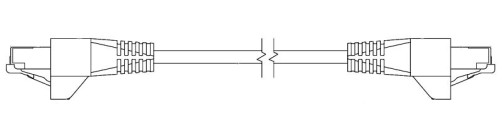 PC-LPM-STP-RJ45-RJ45-C6a-3M-LSZH-GY Patch Cord F/UTP, Shielded, Cat.6a (100% Fluke Component Tested), LSZH, 3m, Grey
