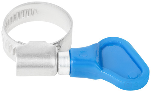 Knurled crimping clamp with a key, 9 mm wide, stainless steel.steel 12-20 mm