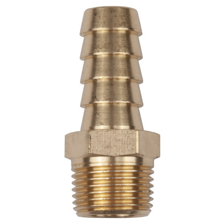 Разъем 3/8" внешняя резьба - "елочка" 12мм, латунь "AV Steel"