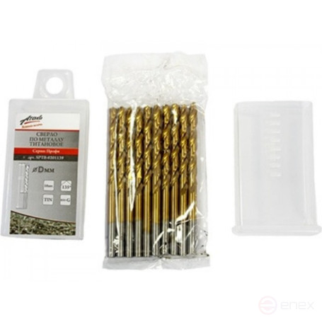 Drill bit for metal 1 mm titanium Profi Attack, box 20 pcs