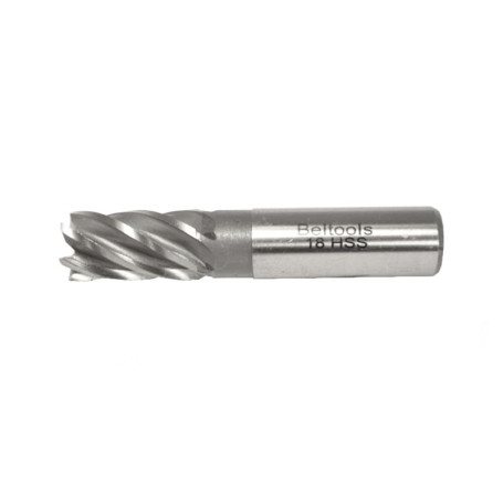 End mill 25 x 45 x 121 HSS Z=6 d tail=25.0 mm c/x isp1 GOST R53002-2008 (with end tooth) Beltools