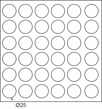 Подкладка самоприлипающая фетровая d25мм (1лист-36шт) серая AKS