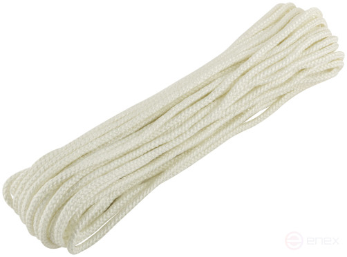 Фал капроновый плетеный 16-ти прядный с сердечником 6 мм х 20 м, р/н= 450 кгс