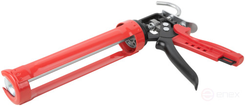 Sealant gun 225 mm semi-hull reinforced, aluminum alloy body, Profi